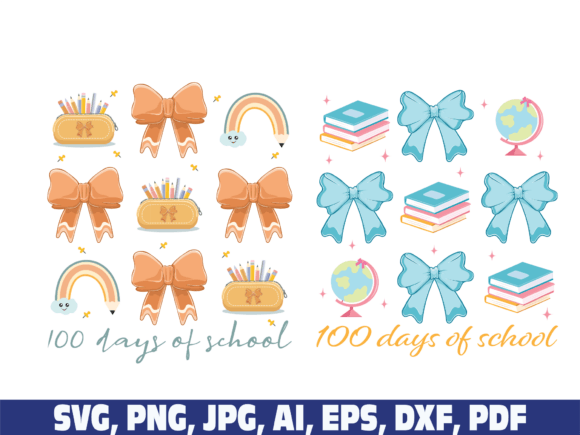 100 Days of School Coquette Bow Svg Review
