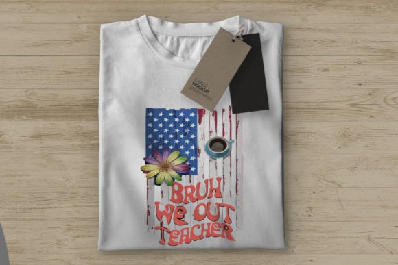 Bruh We Out Teacher Patriotic Coffee SVG Review