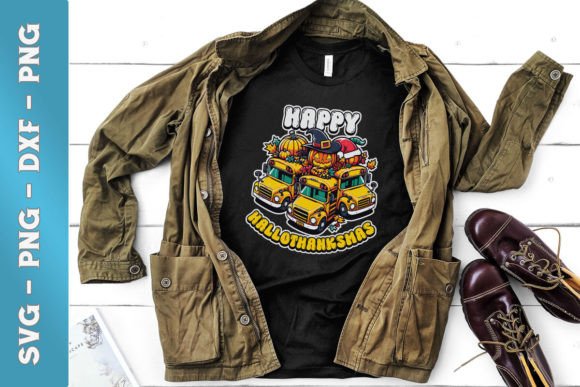 Hallothanksmas School Bus Happy SVG Review