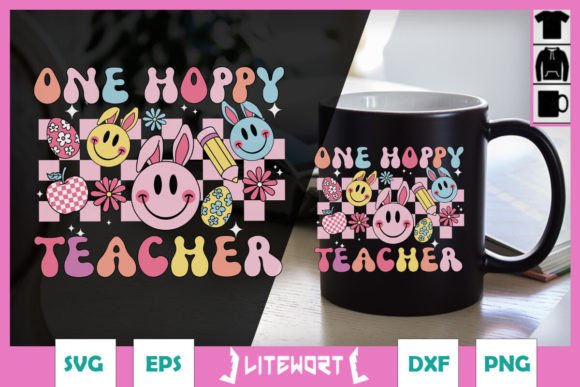 One Hoppy Teacher Groovy Retro SVG Review