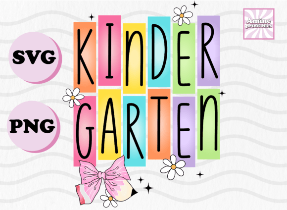 Retro School Kindergarten Coquette SVG