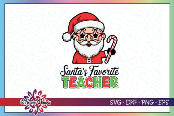 Santa's Favorite Teacher Groovy Xmas SVG Review