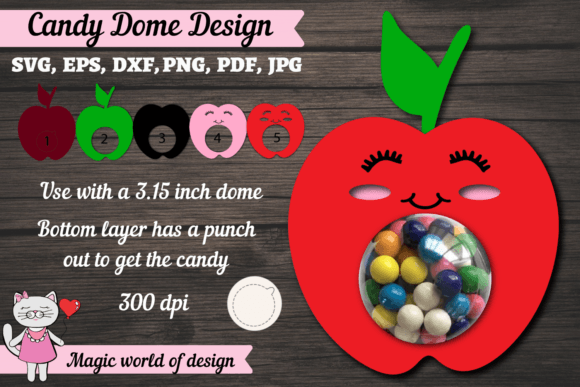 Teacher Candy Dome Svg: A Sweet Embroidery Design
