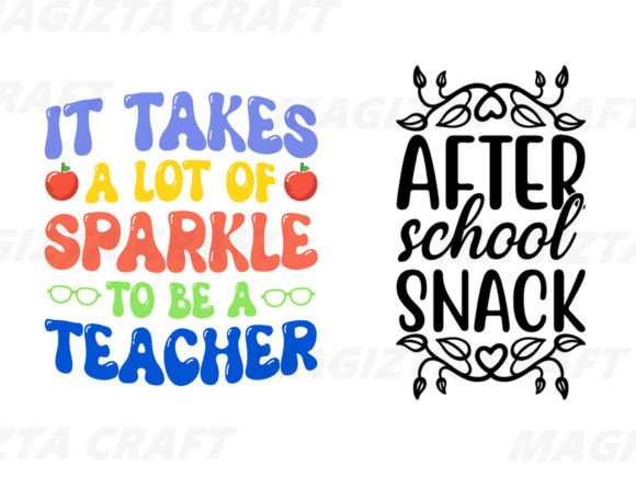 Teacher Quotes Sparkle and After School: A Stitch Test