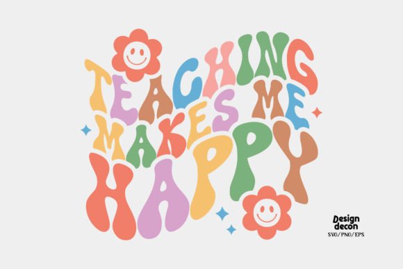 Teacher Retro Groovy SVG: A Vibrant Embroidery Design