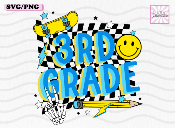 Third Grade Retro School Boy Pencil SVG Review